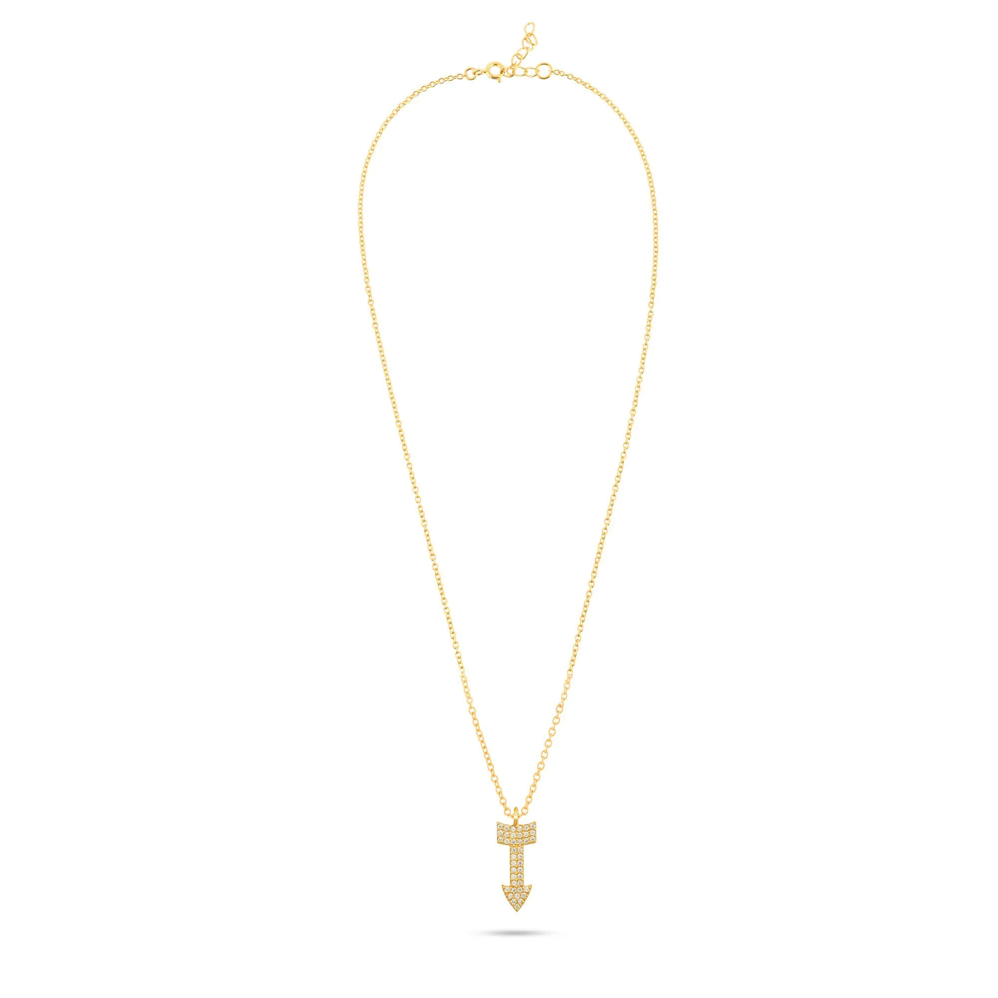 Guiding Grace: Gold-Plated Arrow Necklace - From Purl