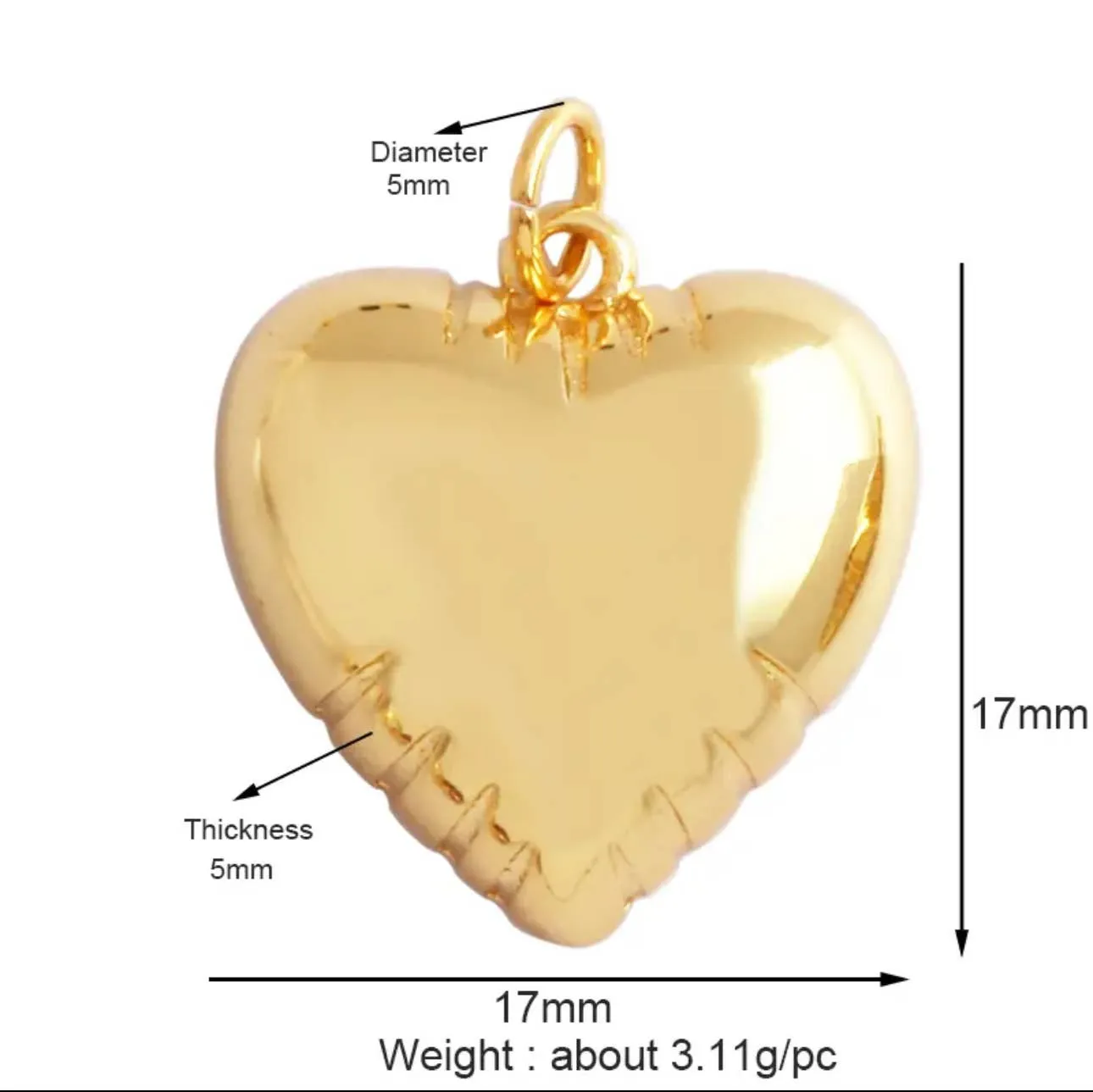 Heart Balloon Charm For Charm Bar & Charm Necklaces