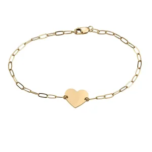 HEART PAPERCLIP BRACELET