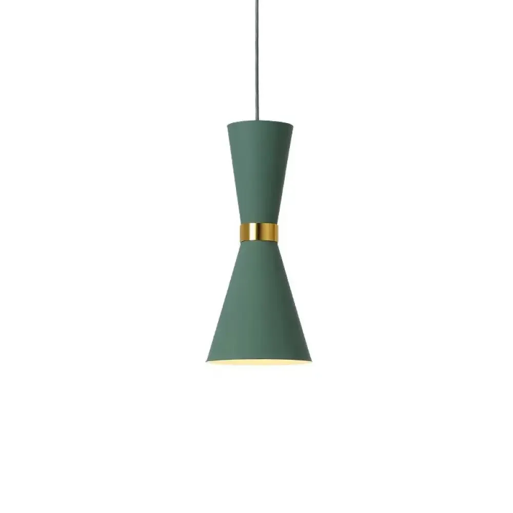 Hourglass Ceiling Hang Fixture - Contemporary Metal Pendant Light for Dining Room, Down Lighting