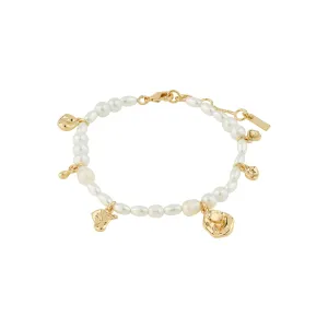 Intent Gold Plated Pearl Bracelet