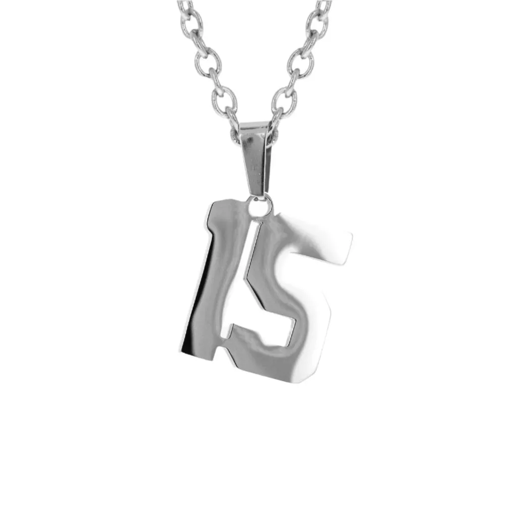 Jersey Number Necklace | Stainless Steel