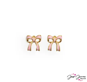 JJB Pink Bows Charm Pair