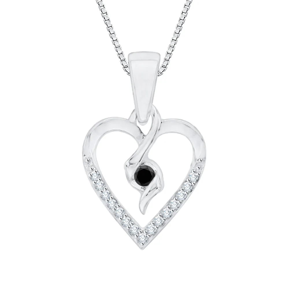 KATARINA Diamond Heart Pendant Necklace (1/10 cttw GH, I2/I3)