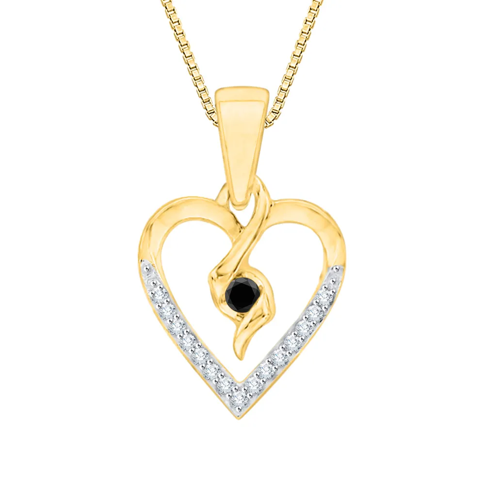 KATARINA Diamond Heart Pendant Necklace (1/10 cttw GH, I2/I3)