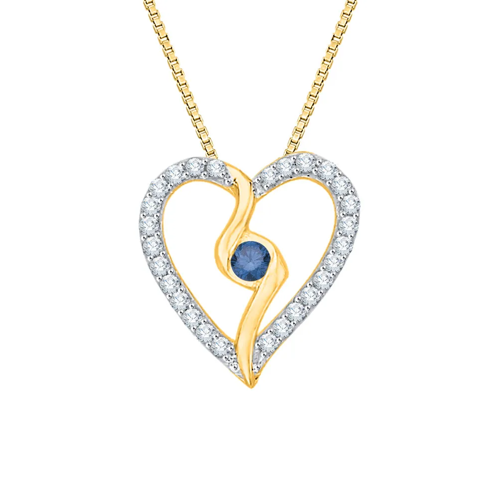 KATARINA Diamond Heart Pendant Necklace (1/6 cttw GH, I2/I3)