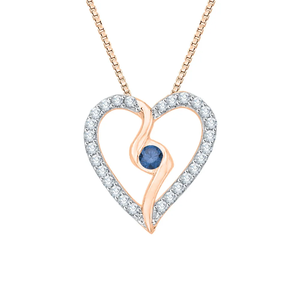 KATARINA Diamond Heart Pendant Necklace (1/6 cttw GH, I2/I3)