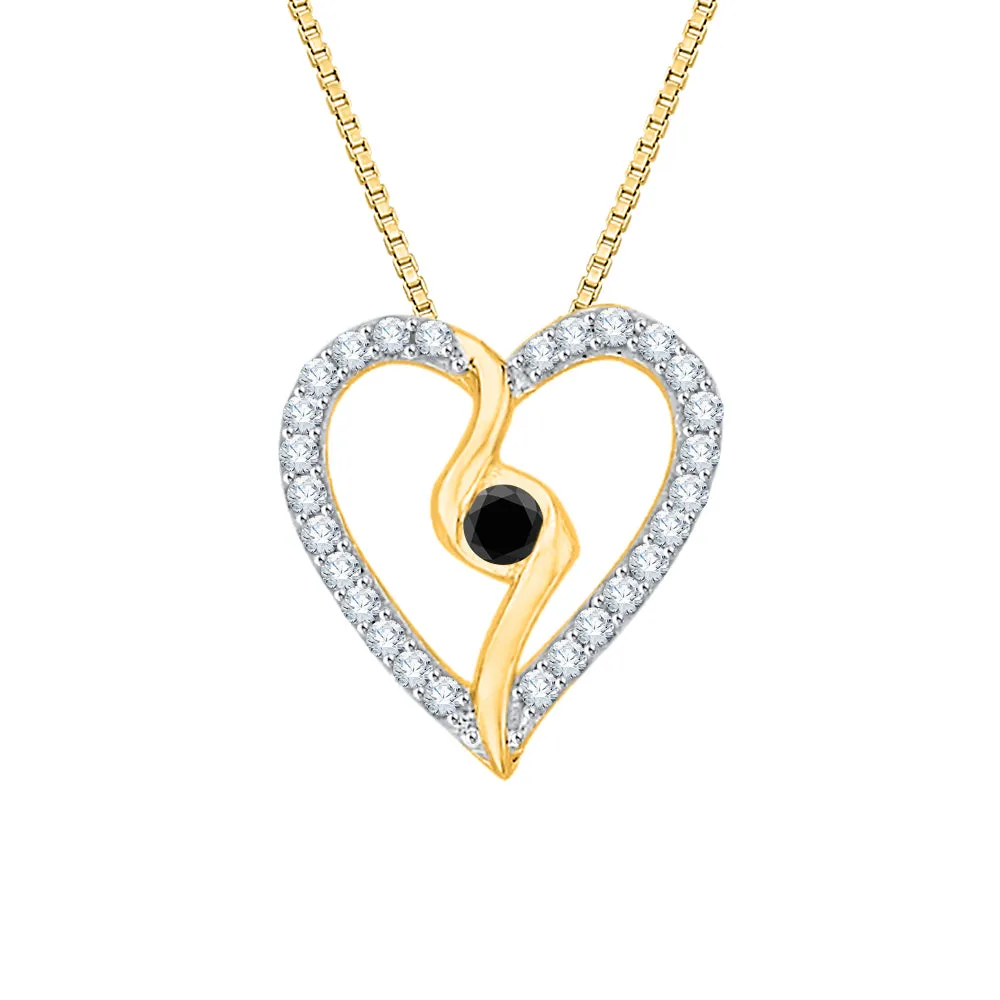 KATARINA Diamond Heart Pendant Necklace (1/6 cttw GH, I2/I3)