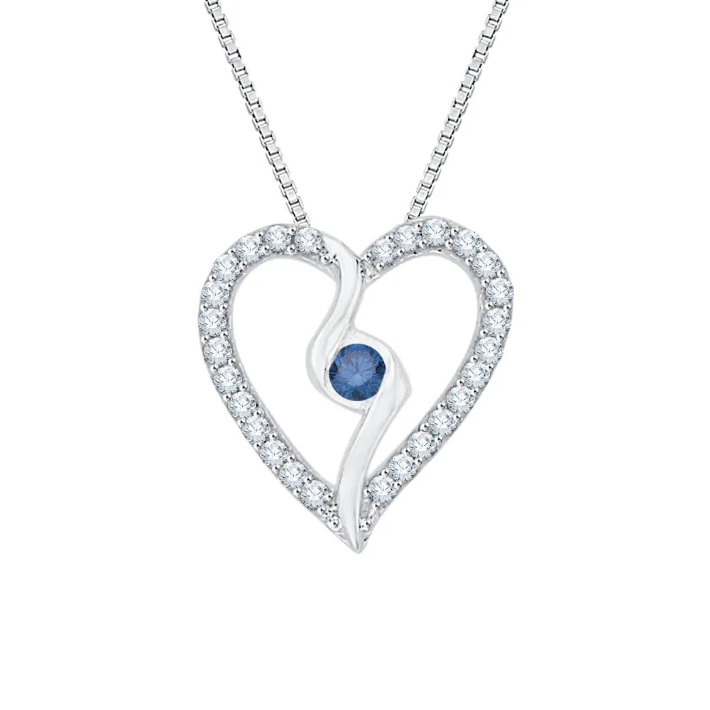 KATARINA Diamond Heart Pendant Necklace (1/6 cttw GH, I2/I3)