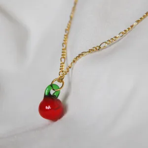 Lampwork Apple Necklace