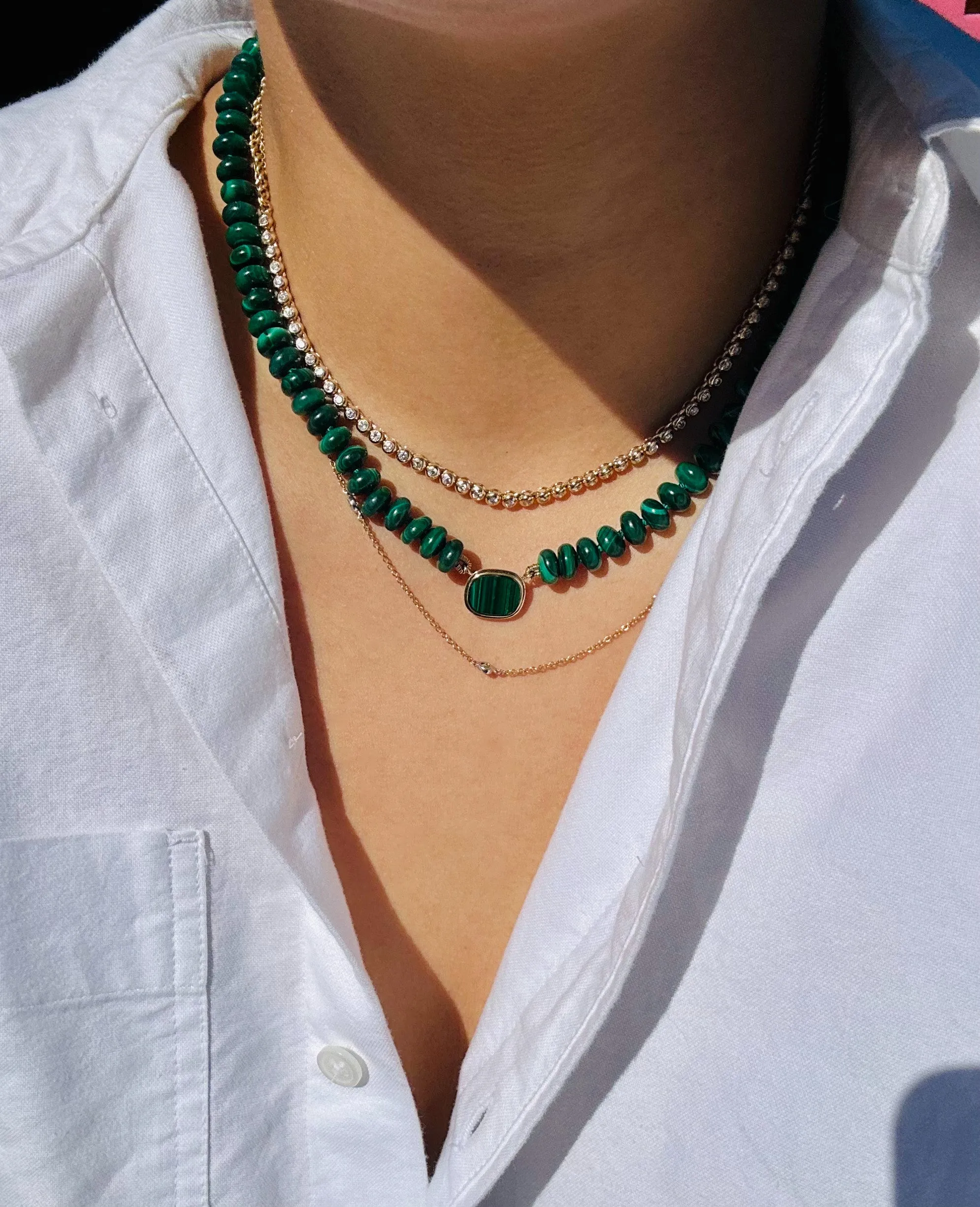 lil nice things X Goldstories Malachite Necklace