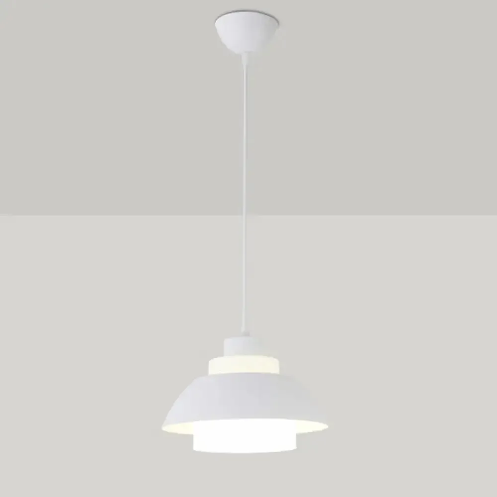 Macaron Single-Bulb Aluminum Ceiling Pendant Light with Acrylic Shade