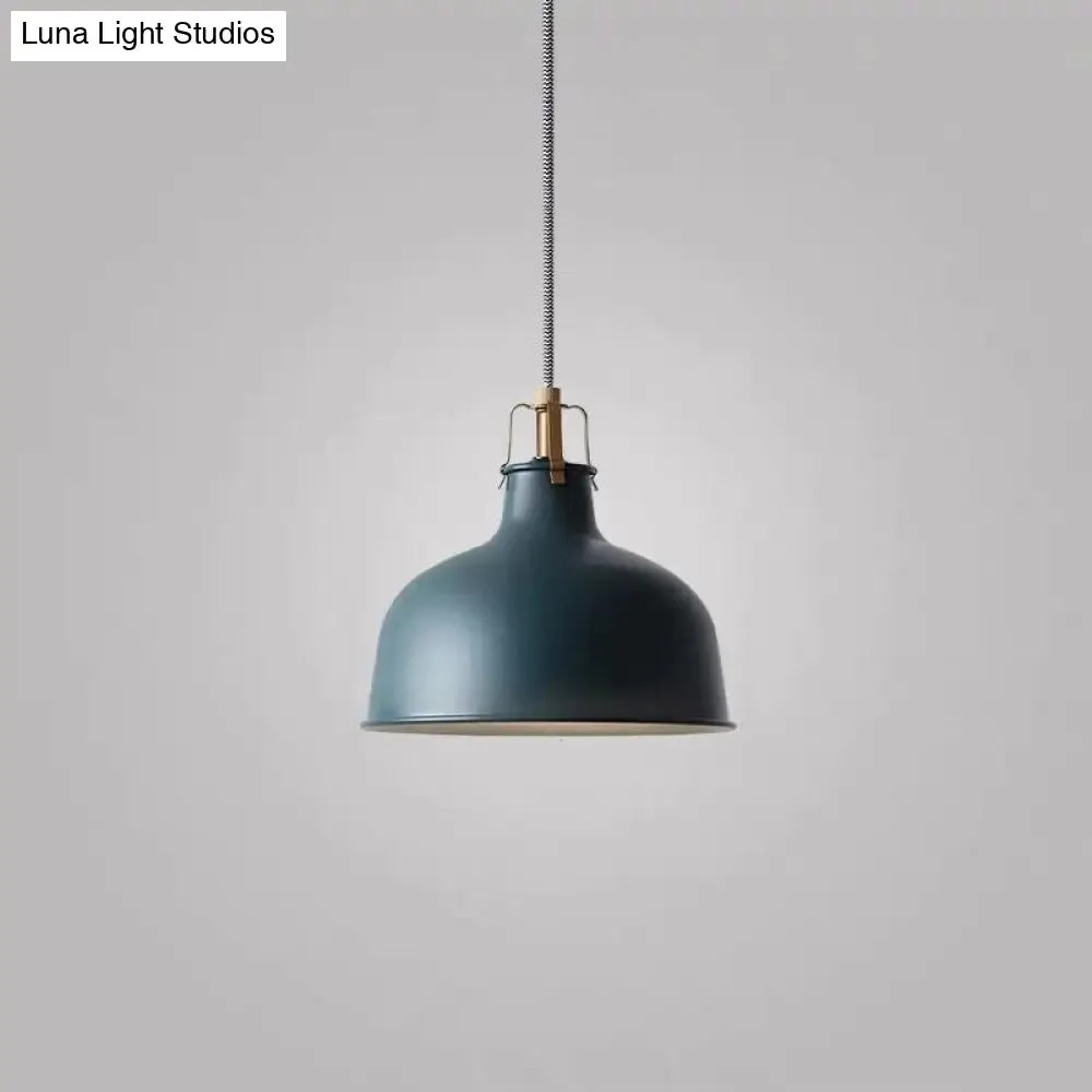 Modern Metal Barn Pendant Light for Dining Room - 1-Head Suspension