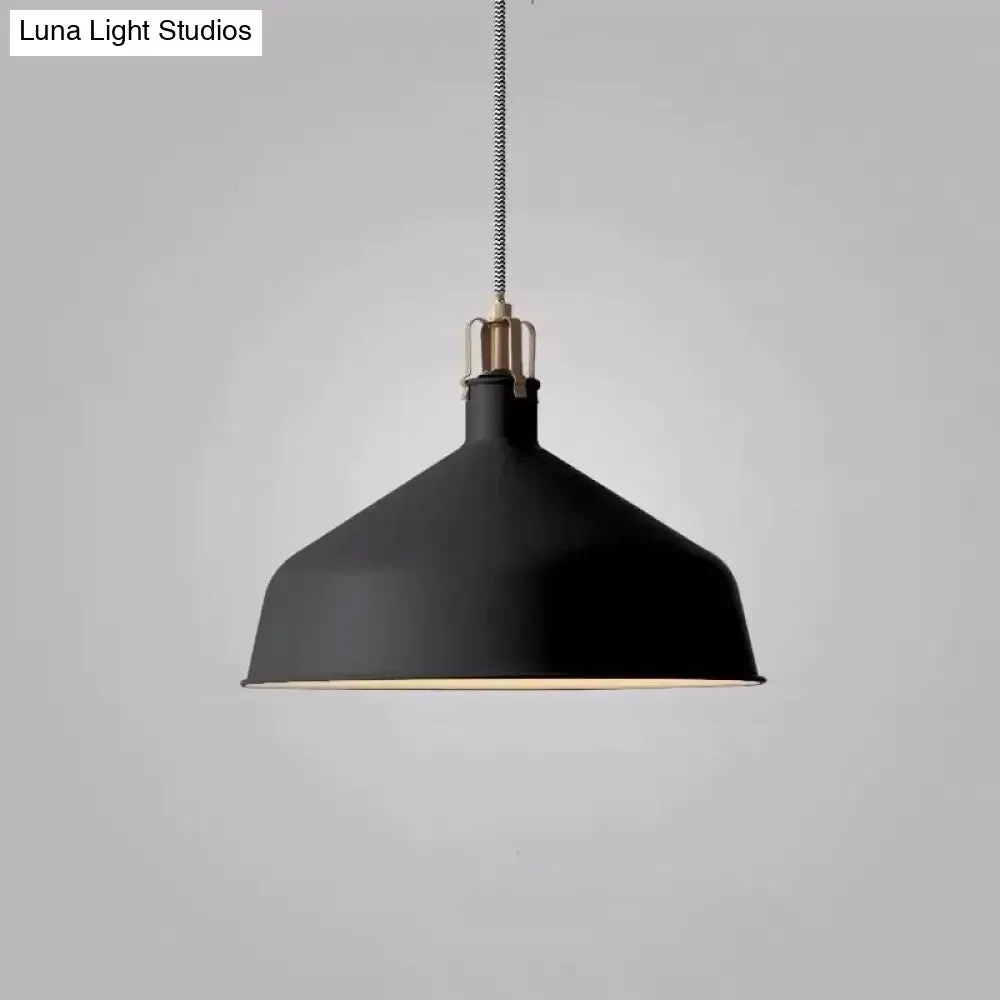 Modern Metal Barn Pendant Light for Dining Room - 1-Head Suspension