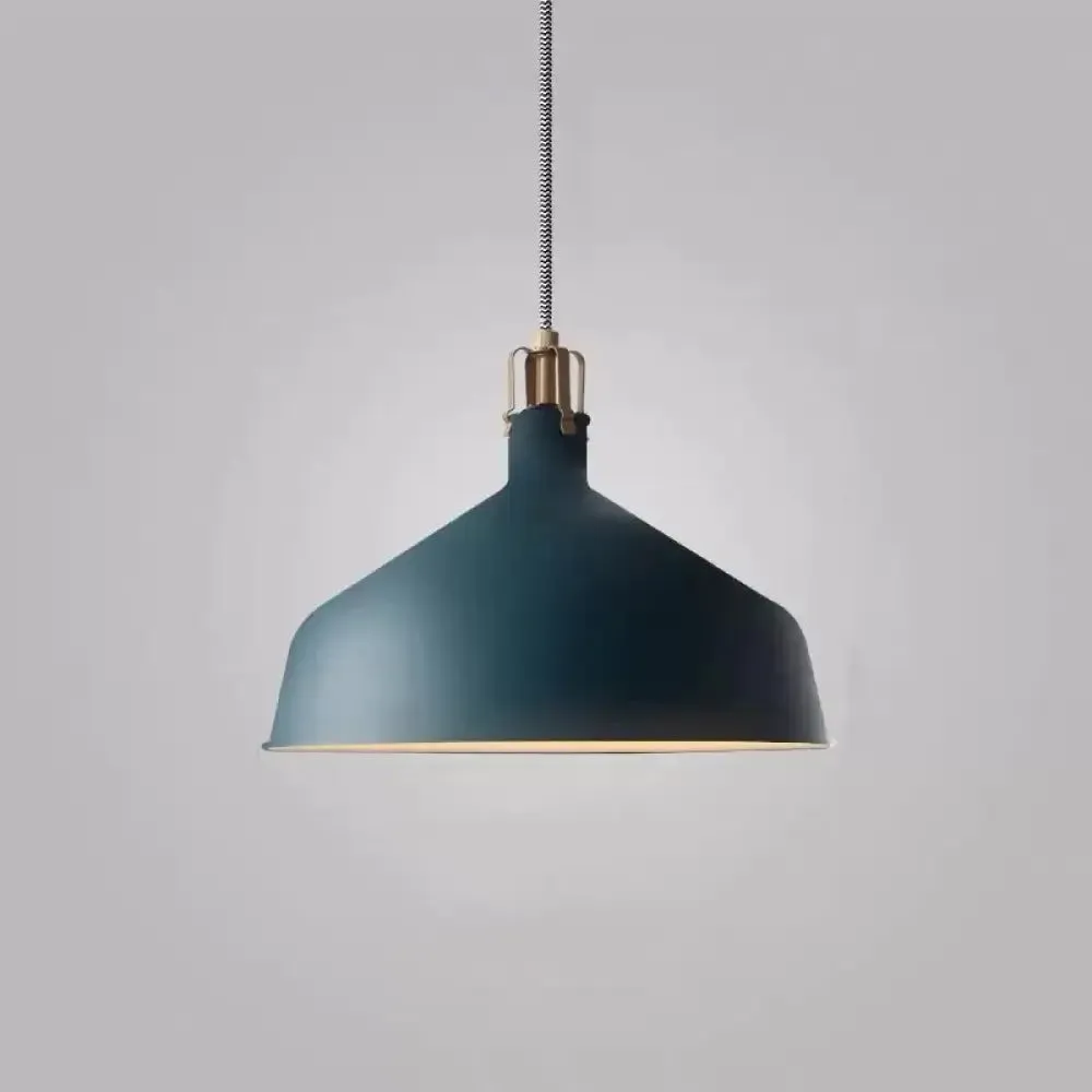 Modern Metal Barn Pendant Light for Dining Room - 1-Head Suspension