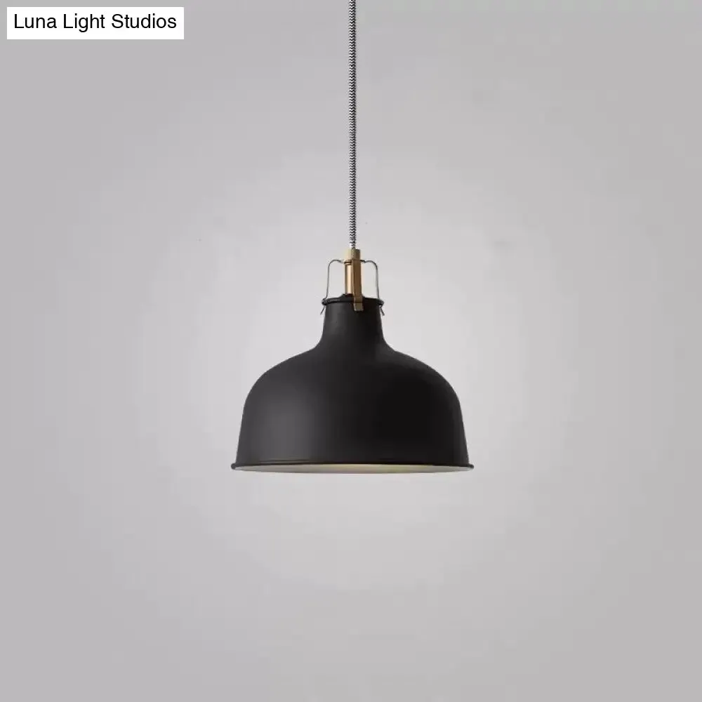 Modern Metal Barn Pendant Light for Dining Room - 1-Head Suspension