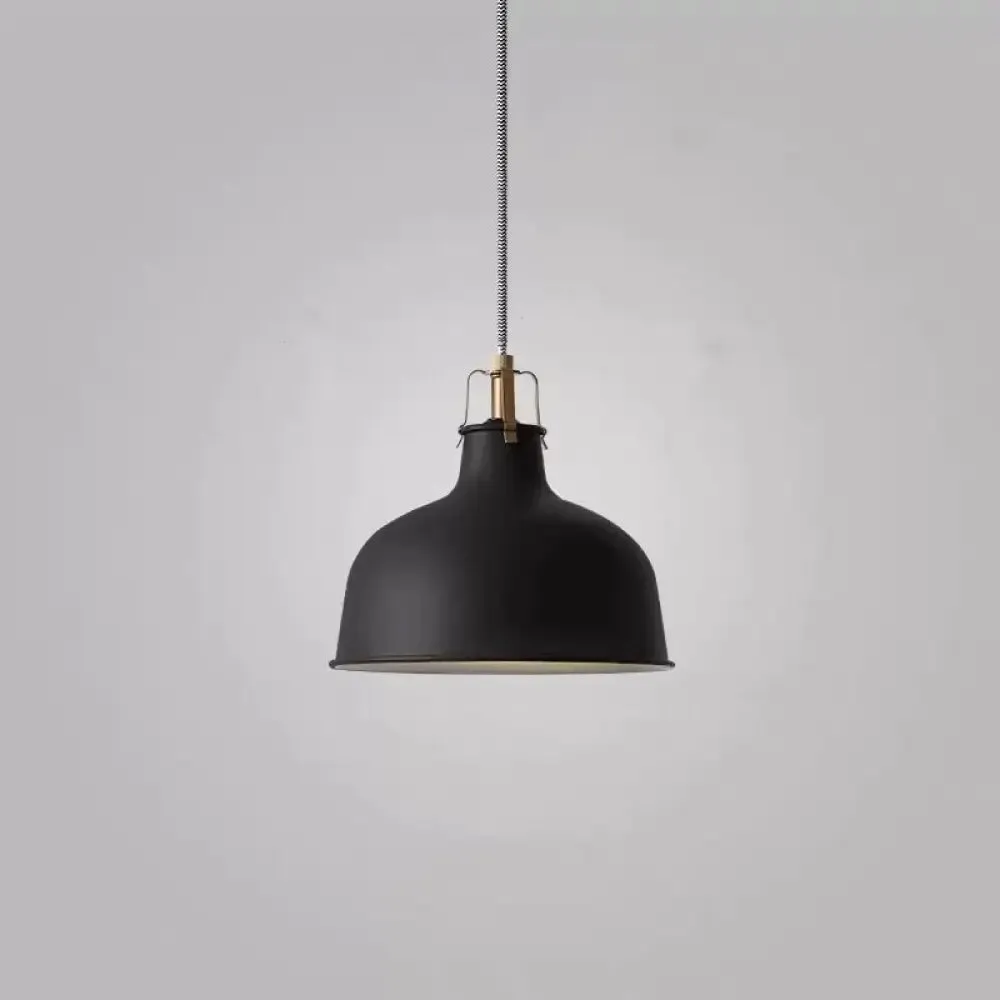 Modern Metal Barn Pendant Light for Dining Room - 1-Head Suspension