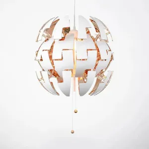 Modern Metal Hanging Pendant Light for Restaurants - Gold/Silver Explosion Design