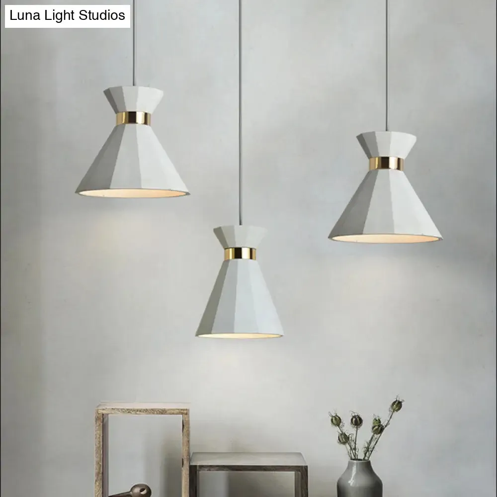 Modern Nordic Geometric Pendant Light - Grey Cement, 9"/10" Wide