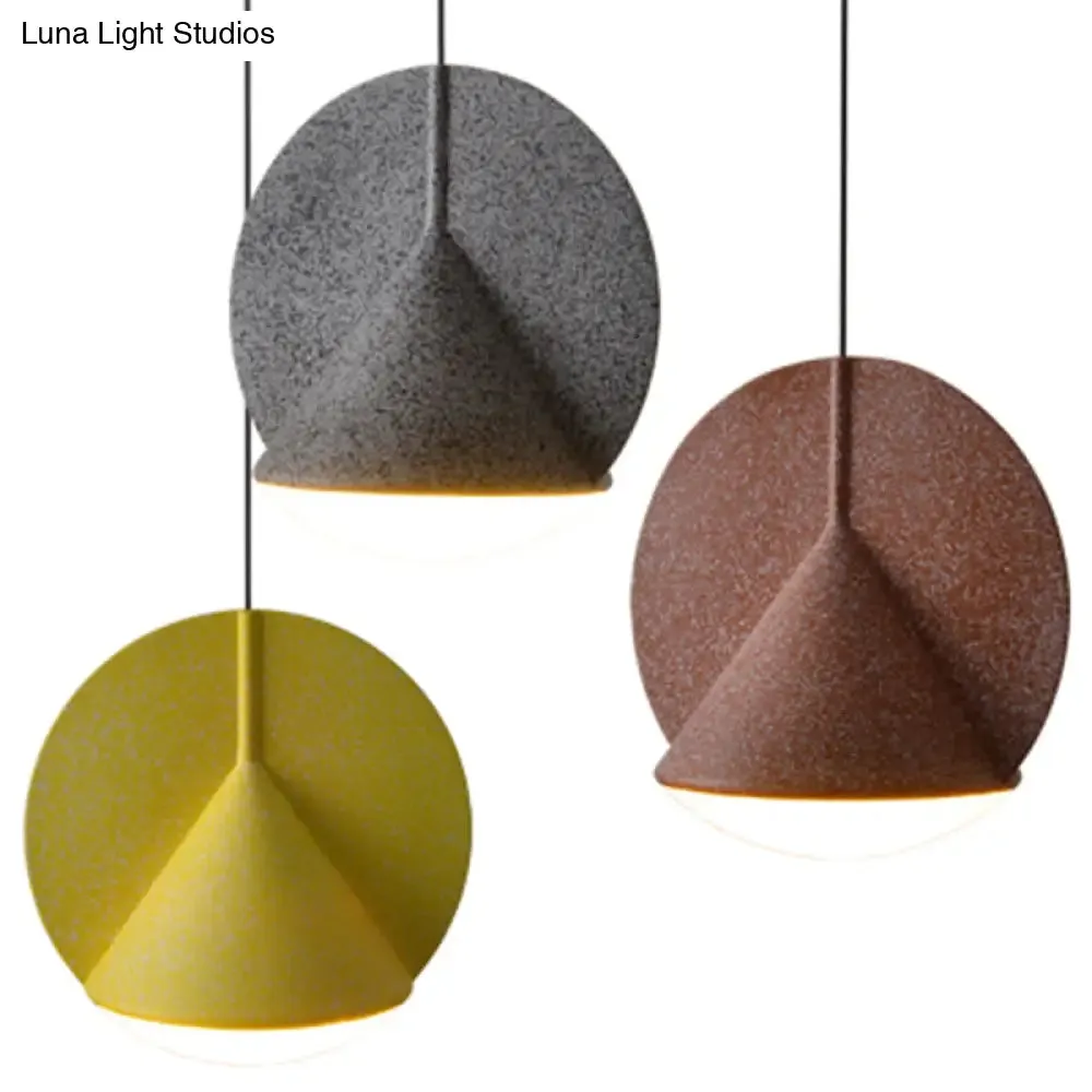 Nordic Modern 1-Light Round Shade Pendant Lamp for Living Room