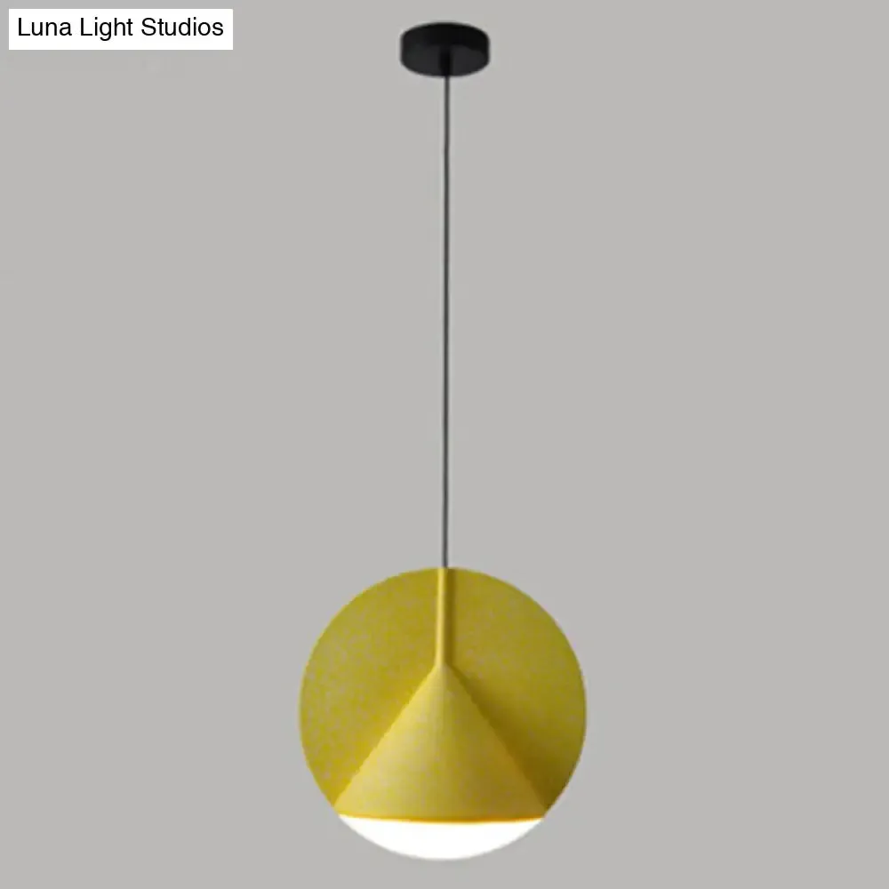 Nordic Modern 1-Light Round Shade Pendant Lamp for Living Room