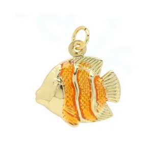 Orange Fish Charm For Charm Necklace & Bracelet