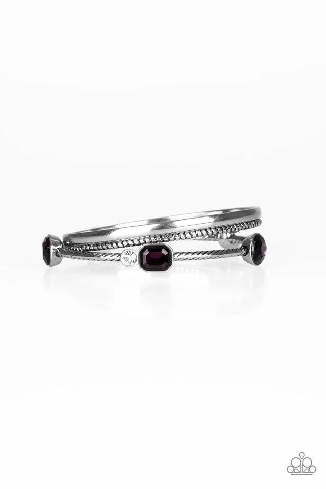 Paparazzi Bracelet ~ City Slicker Sleek - Purple