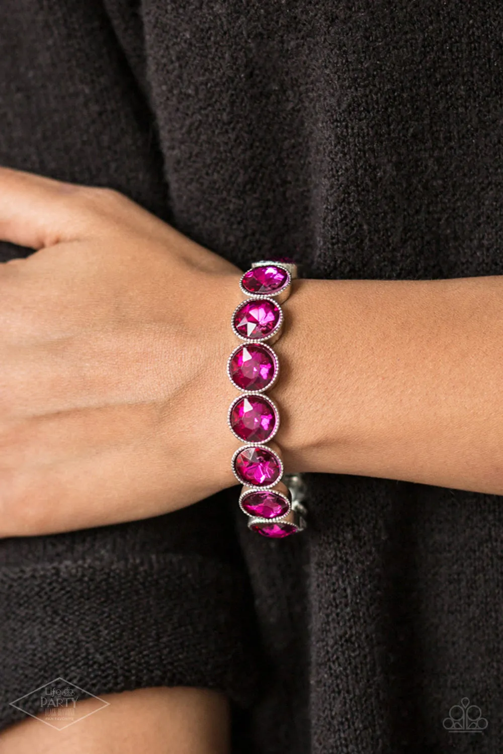 Paparazzi Bracelet ~ Number One Knockout - Pink