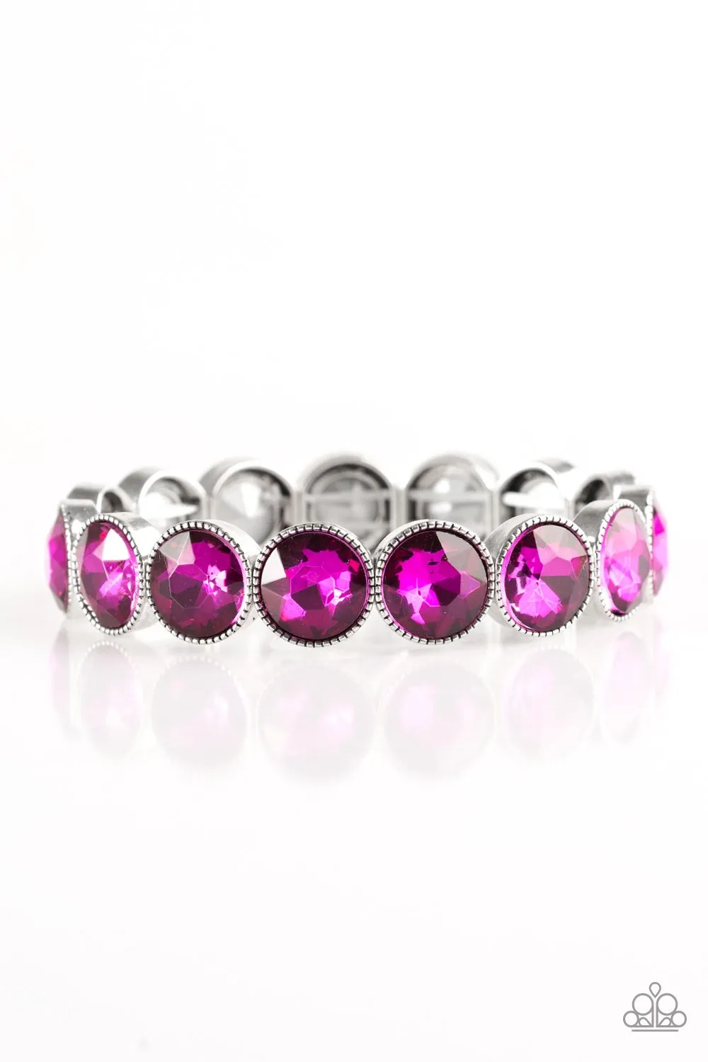 Paparazzi Bracelet ~ Number One Knockout - Pink