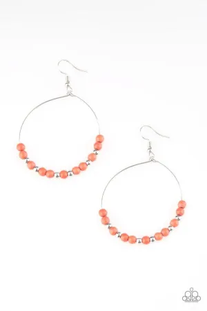 Paparazzi Earring ~ Stone Spa - Orange