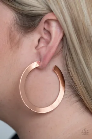 Paparazzi Earring ~ The Inside Track - Copper