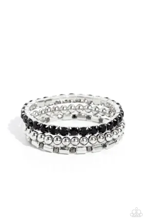 Paparazzi Monochromatic Maverick Black Bracelet