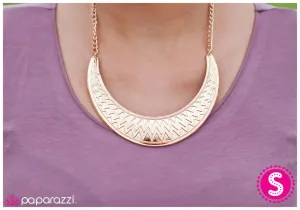 Paparazzi Necklace ~ Gold Goddess - Gold