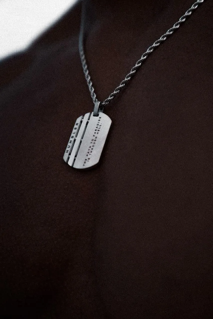 'Path to Paradise' Dog Tag ( Silver )