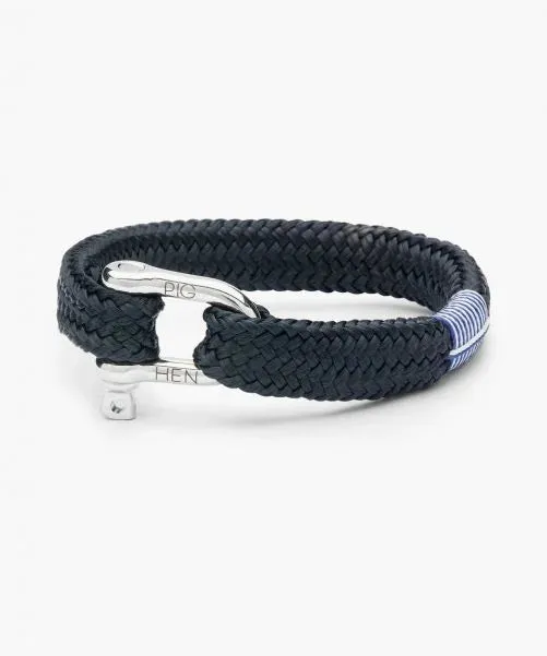 Pig & Hen - Gorgeous George Rope Bracelet - Navy/Silver