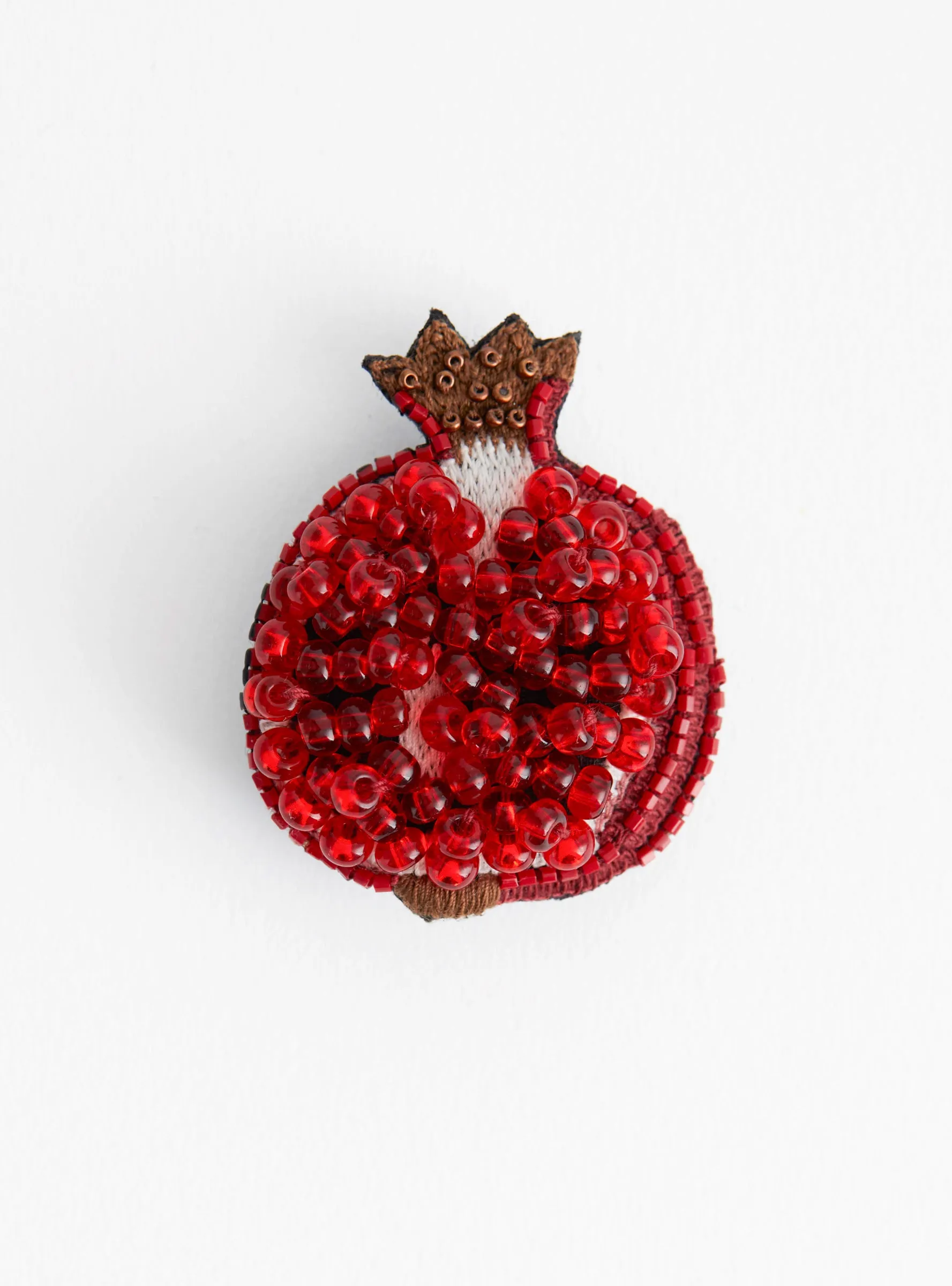 Pomegranate Brooch Red