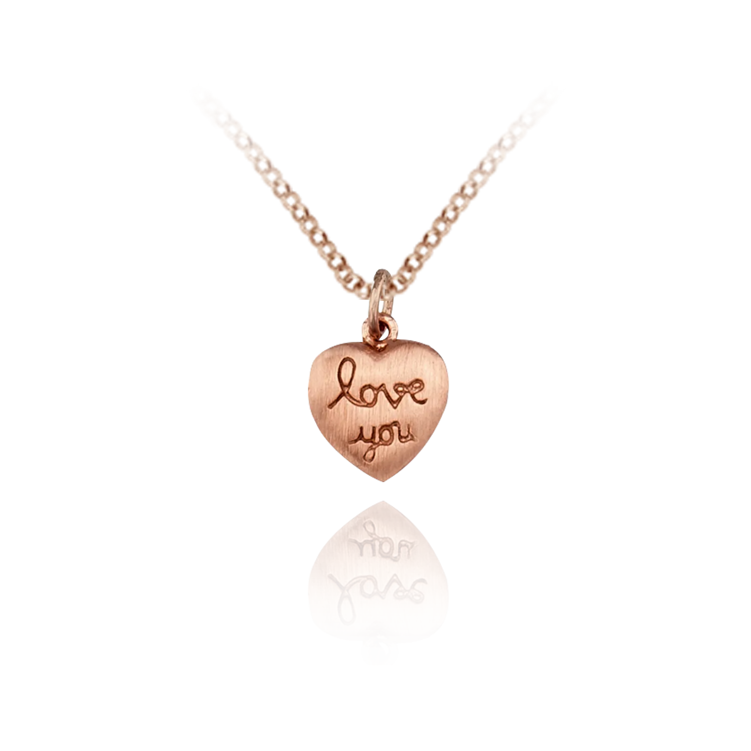 "Love You" Heart Charm Pendant