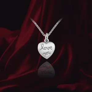 "Love You" Heart Charm Pendant