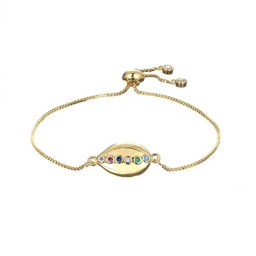 Rainbow Collection Charm Pave Pendant Bracelets