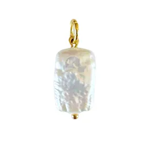 Rectangle Pearl Charm For Charm Necklace & Bracelet