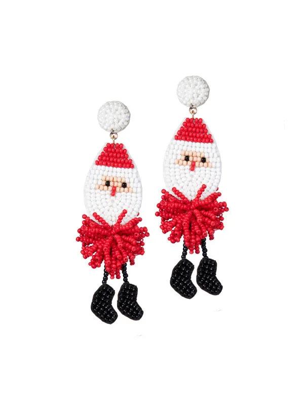 Red Santa Claus Earrings