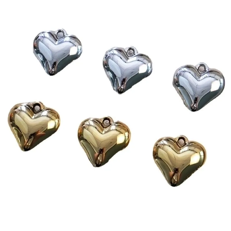 Romantic Heart Shape Arylic Plating Valentine's Day Charms Jewelry Accessories