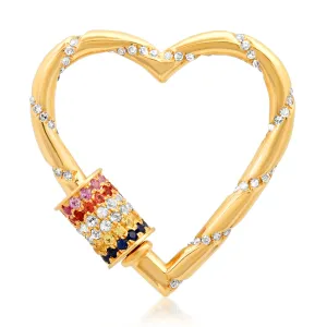 Sapphire Barrel Heart Enhancer 14kt Gold