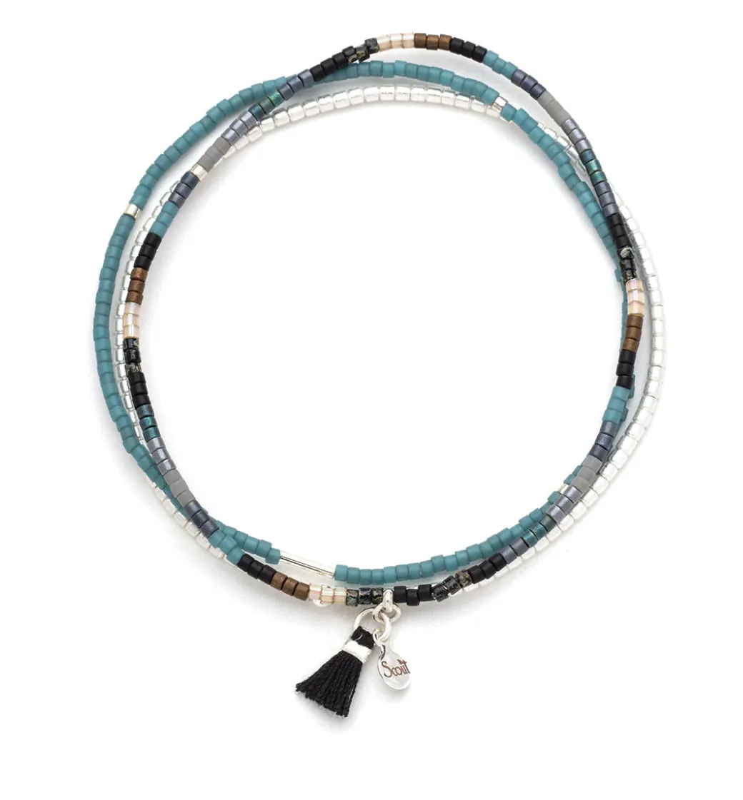 Scout Chromacolor Miyuki Bracelet Trio - Black Multi/Silver