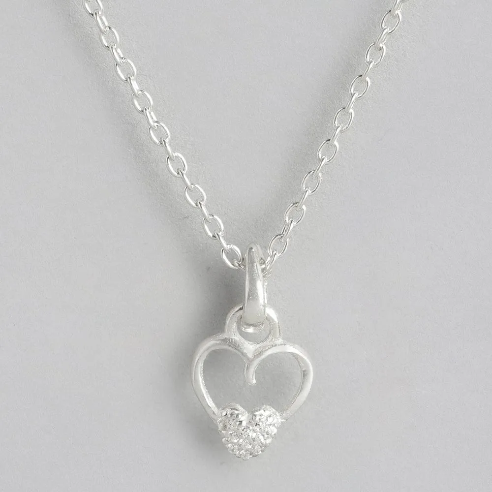 Silver Heart-shaped Pendant