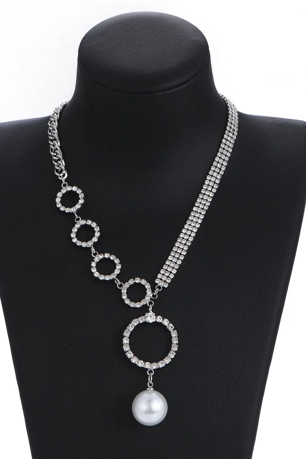 Silver Sparking Rhinestone Choker Necklace