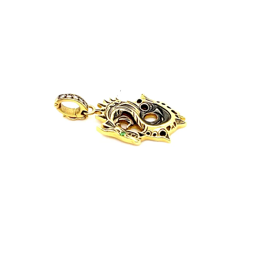 Small 18kt Green Gold Dragon Charm