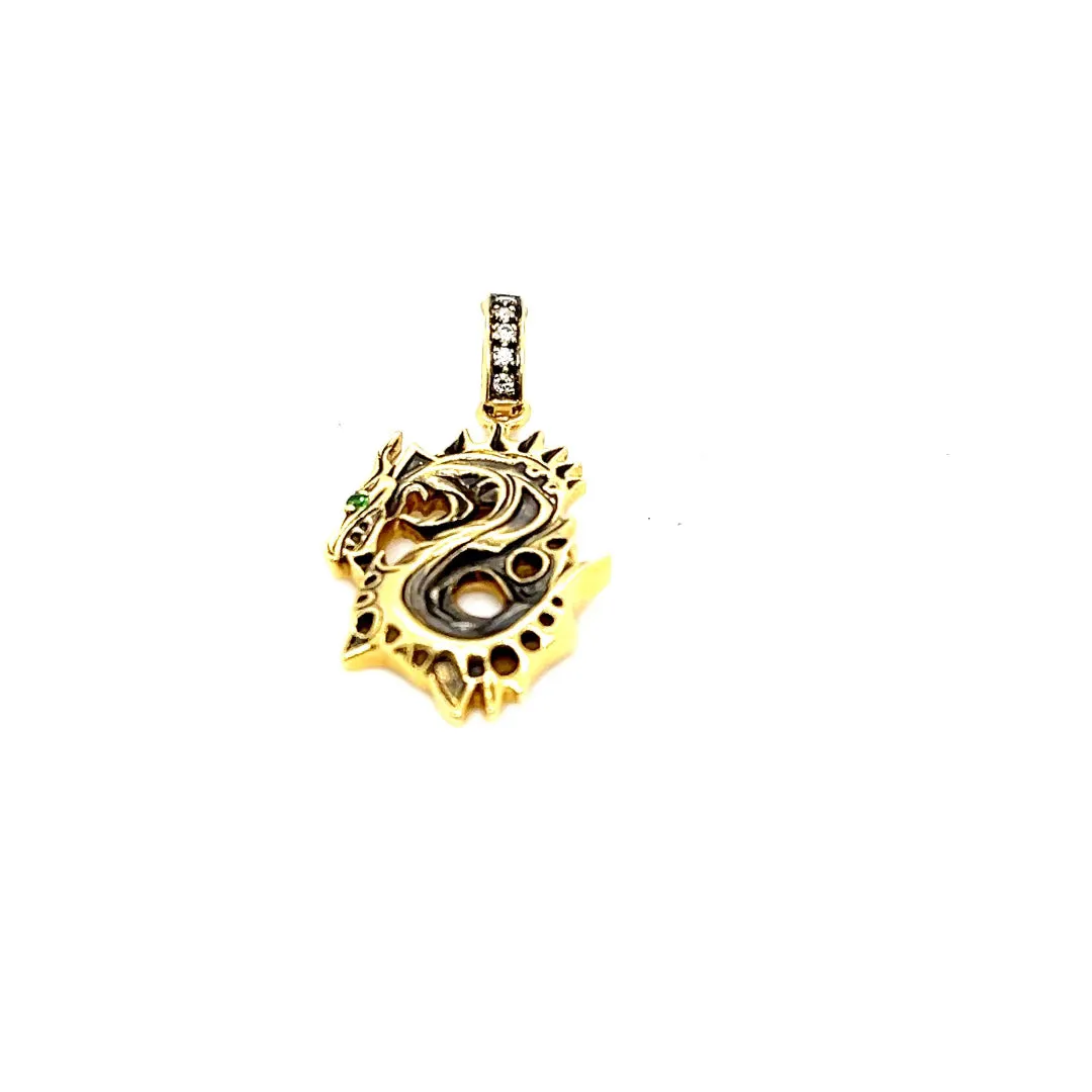 Small 18kt Green Gold Dragon Charm