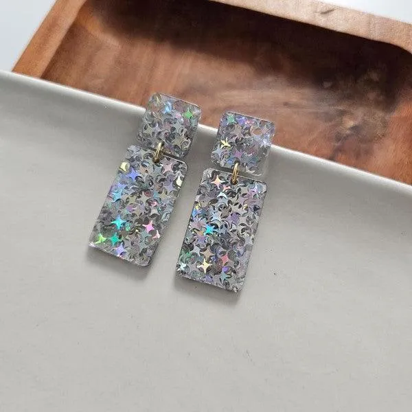 Starry Silve Glitter Earrings