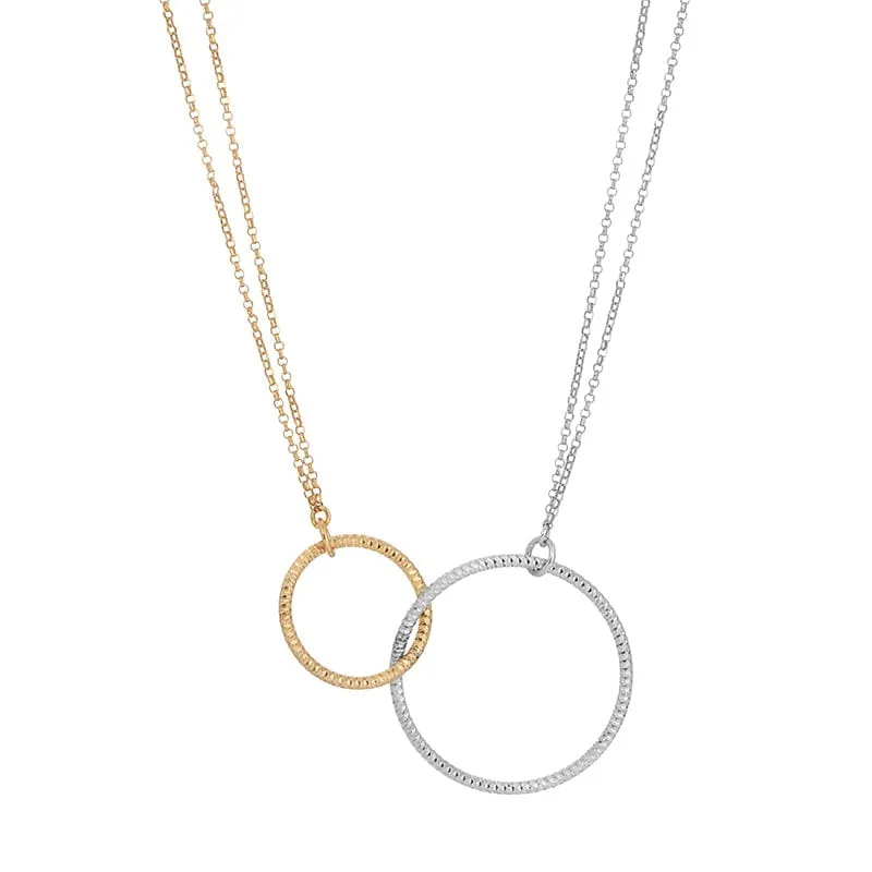 Sterling Silver & Gold Plated Harmonic Necklace